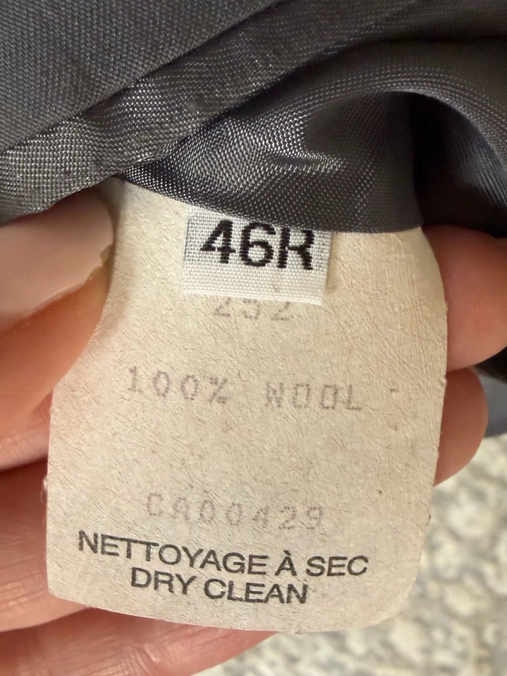 Peter Millar CA00429 Gray Wool Blazer Sport Coat 46R Made in Canada